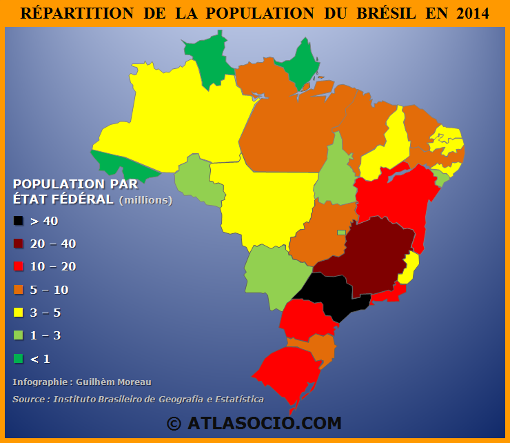 Carte Brésil : Plan Brésil 
