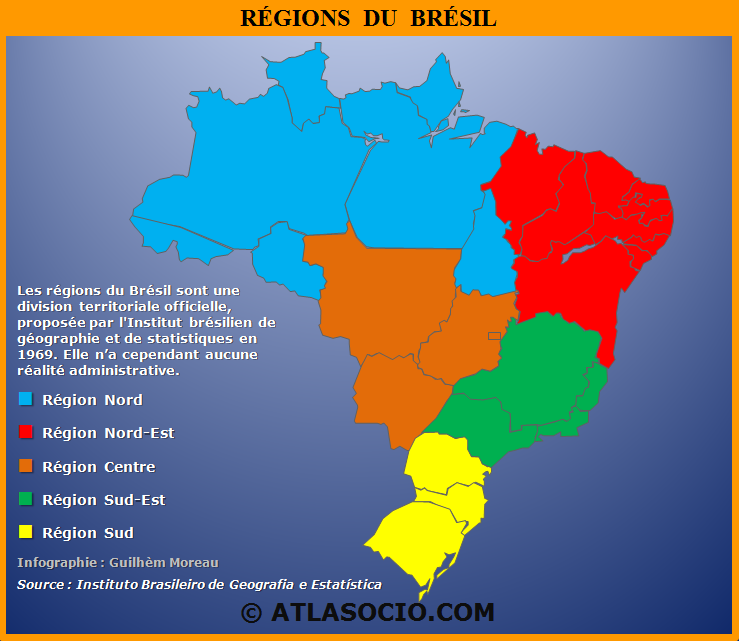 la carte économique du Brésil