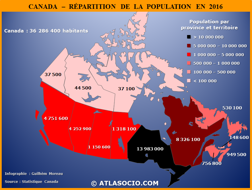 Даем характеристику населения канады