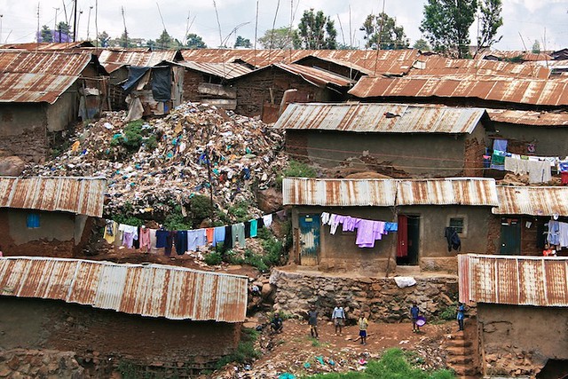 Maisons de Kibera (Nairobi, Kenya), le 26/10/2008.