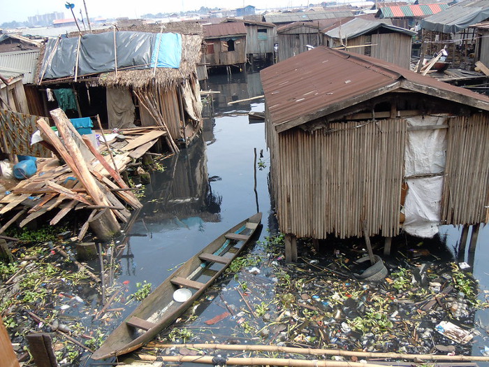 Le bidonville de Makoko (Lagos, Nigeria), le 01/11/2010.